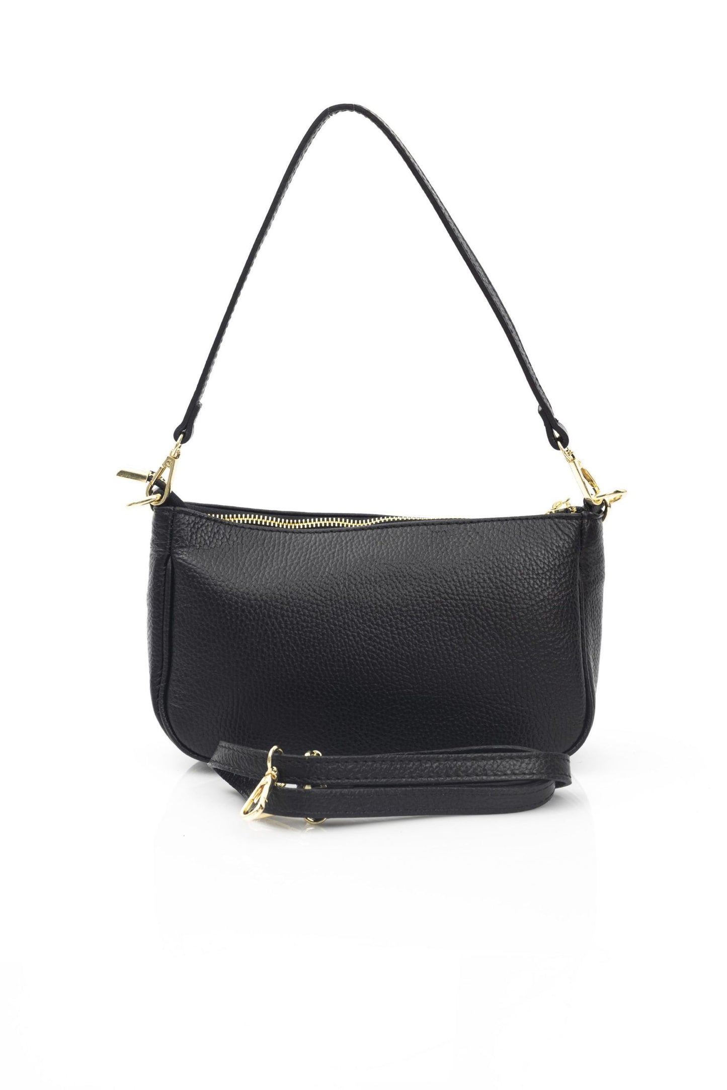 Black Leather Women Shoulder Bag