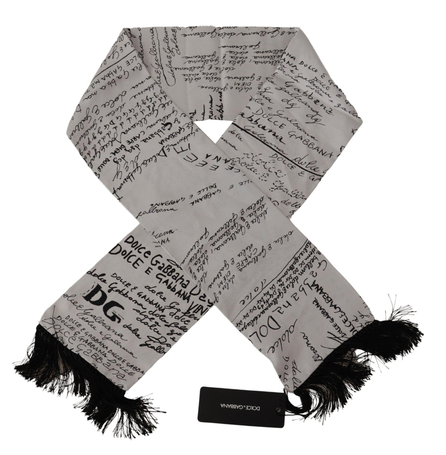 Elegant Silk Men's Scarf in Pure White