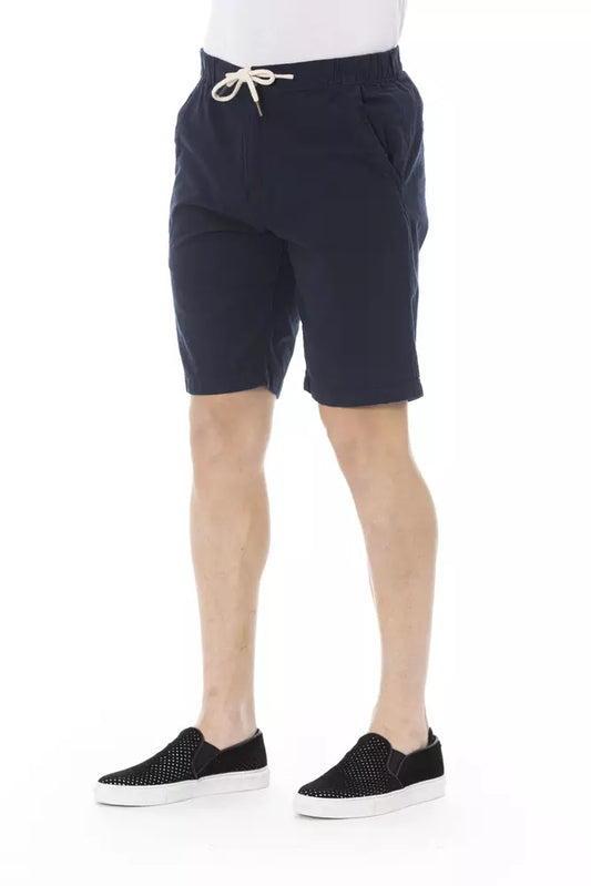 Blue Cotton Men Bermuda Short
