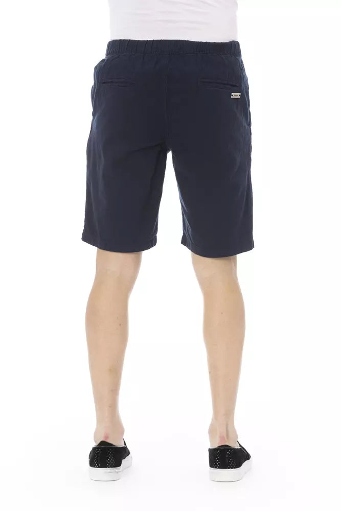 Blue Cotton Men Bermuda Short