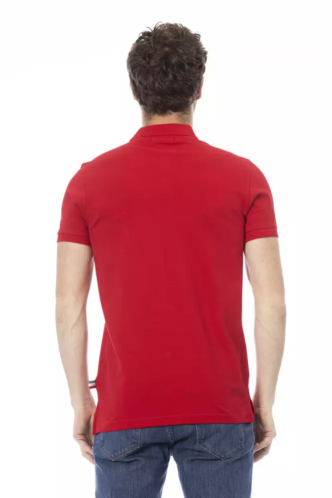 Red Cotton Men Polo