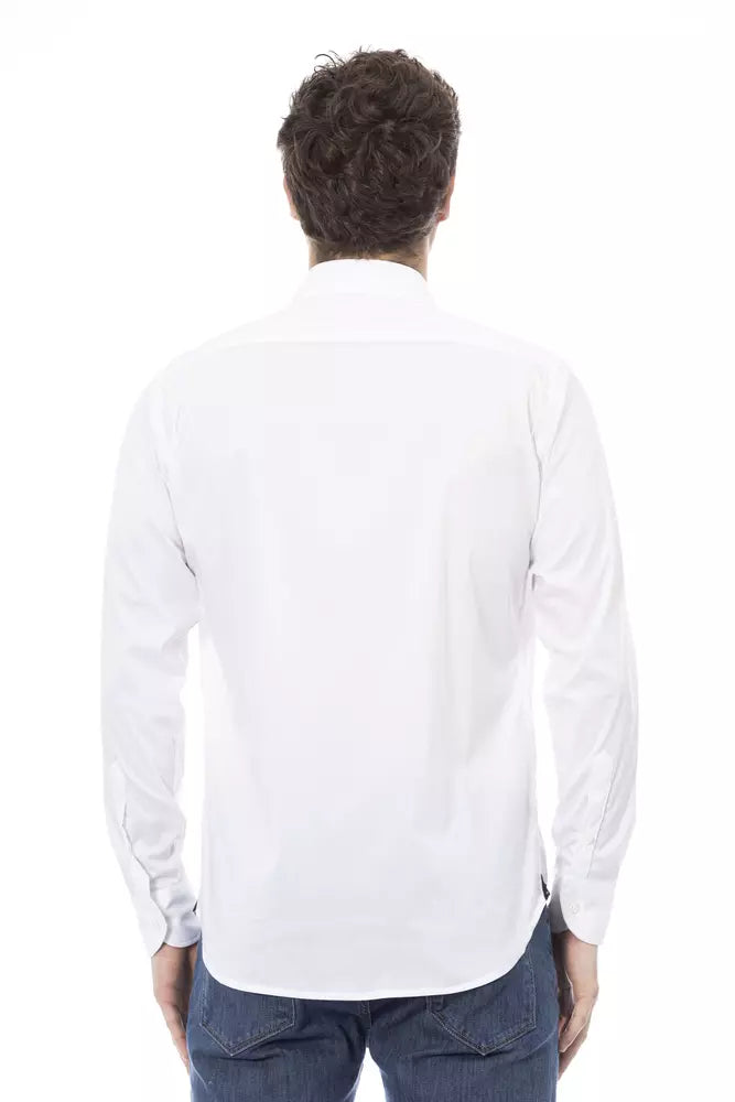 White Cotton Men Shirt