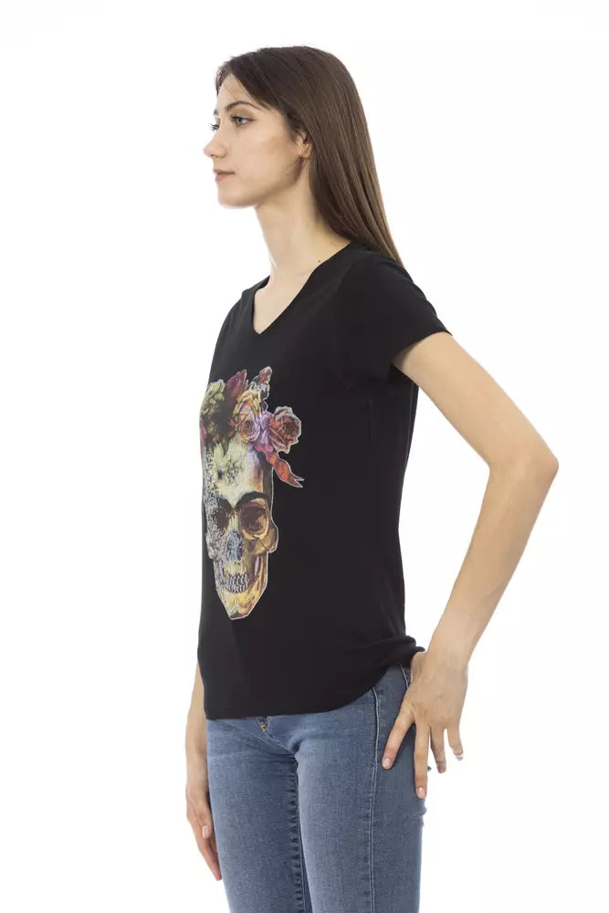 Black Cotton Women's Top