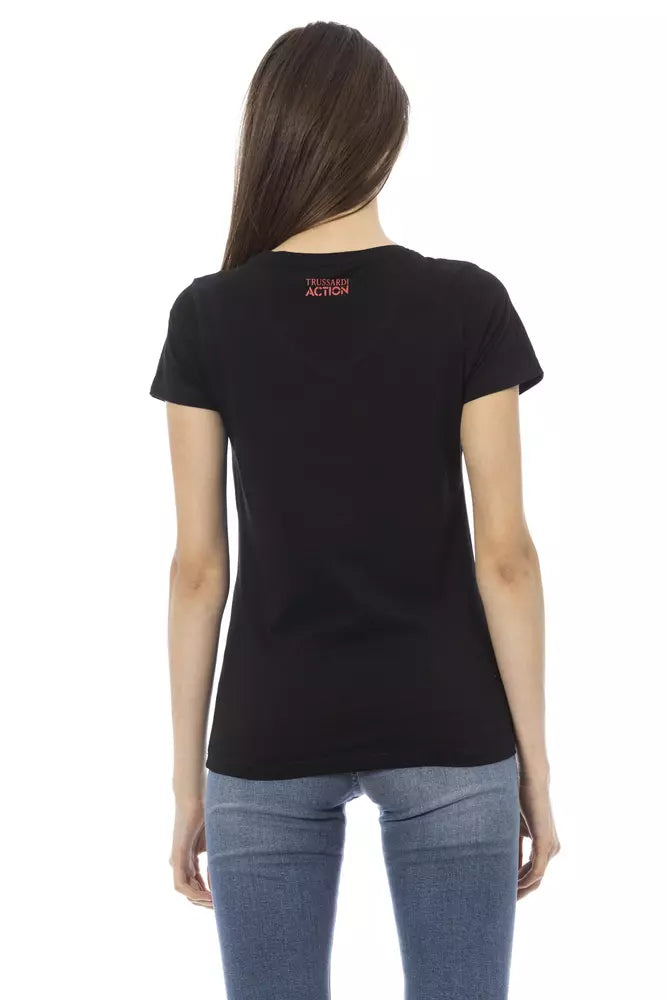 Black Cotton Women's Top