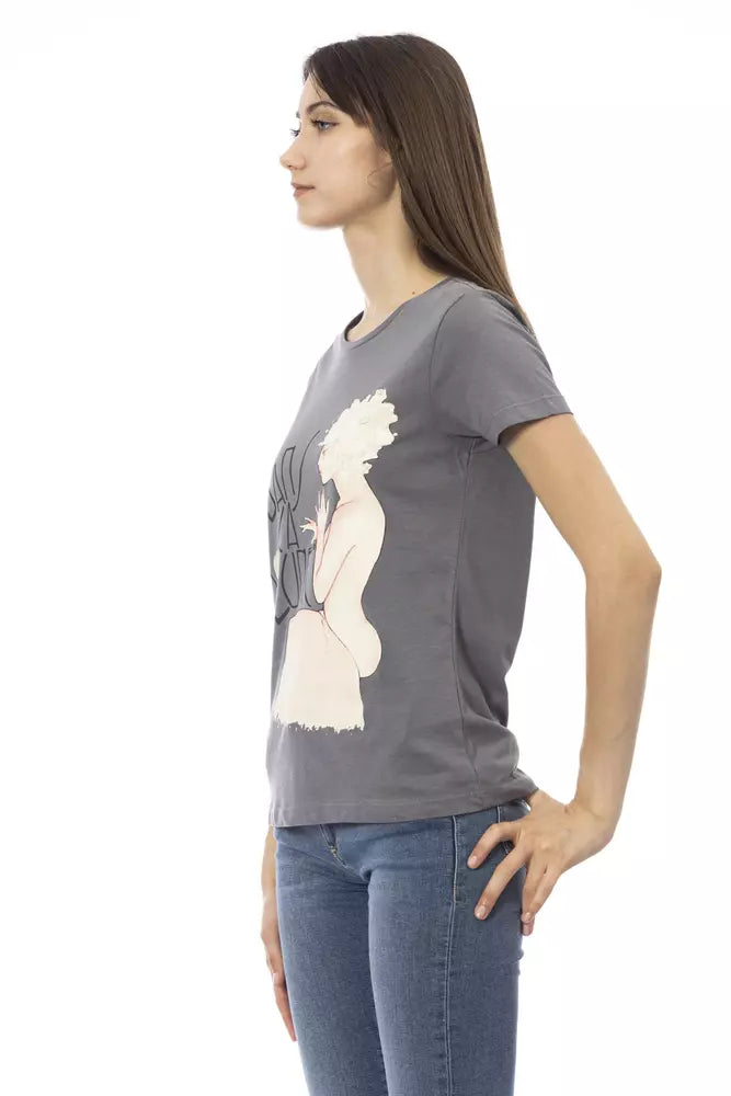 Gray Cotton Women Top