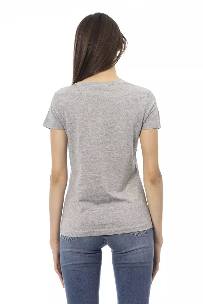 Gray Cotton Women Top