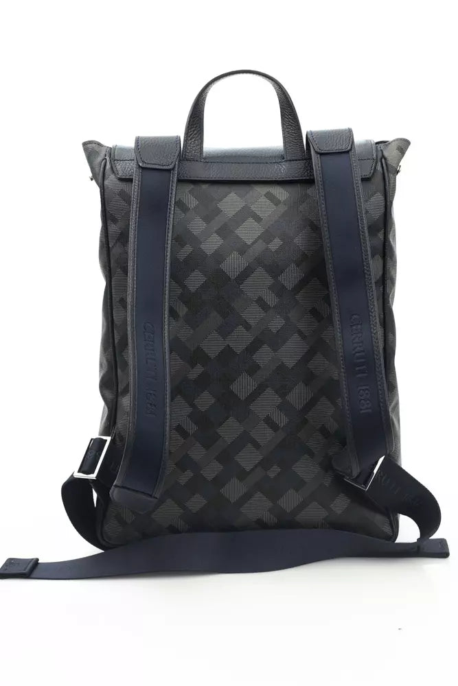 Blue PVC Men Backpack