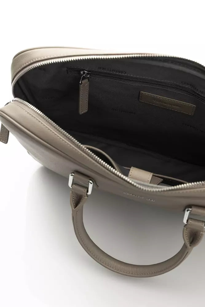 Gray Leather Women Crossbody