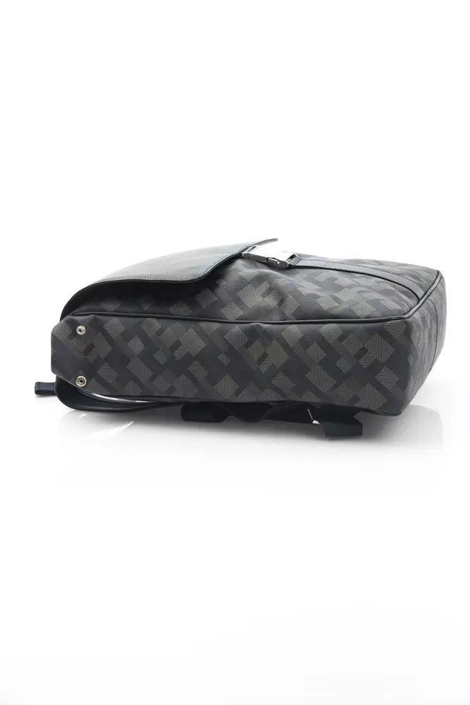Blue PVC Men Backpack