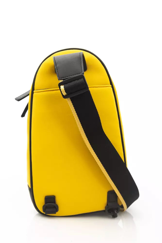 Yellow Polyester Men Backpack