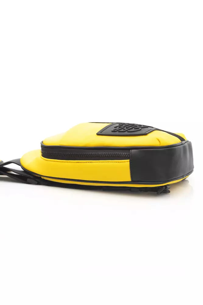 Yellow Polyester Men Backpack