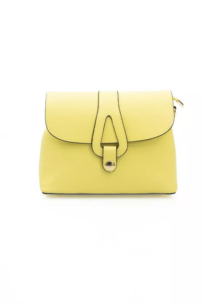 Yellow Leather Women Crossbody