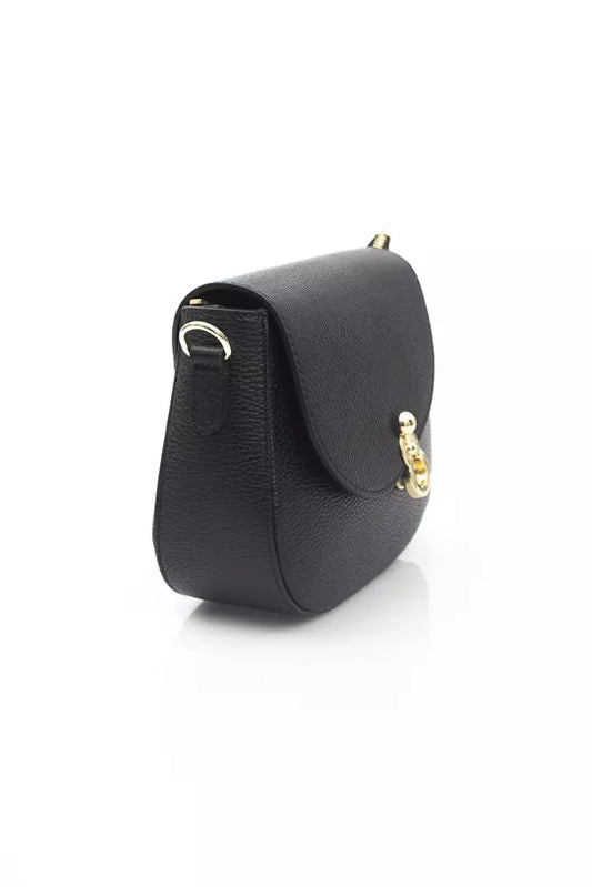 Black Leather Women Shoulder Bag