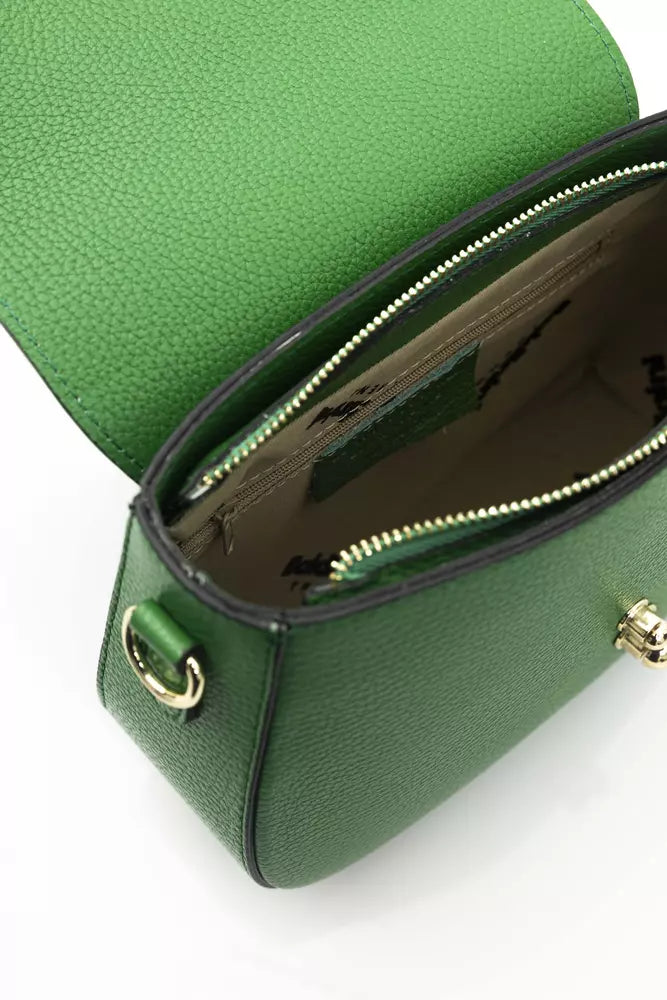 Green Leather Women Shoulder Bag