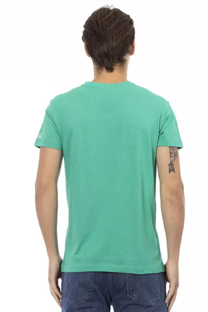 Green Cotton Men T-Shirt