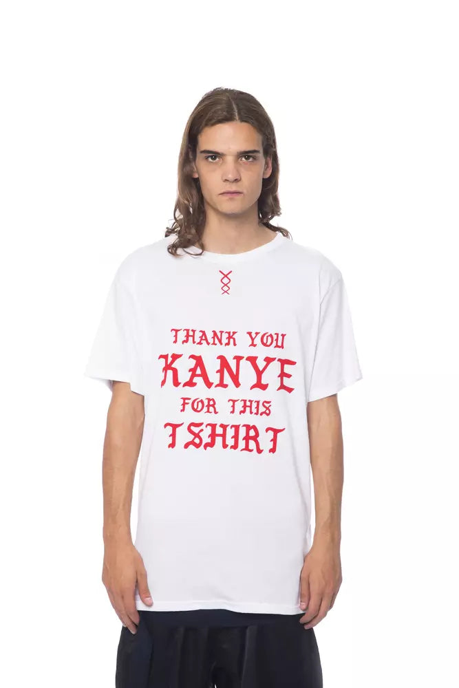 White Cotton Men T-Shirt