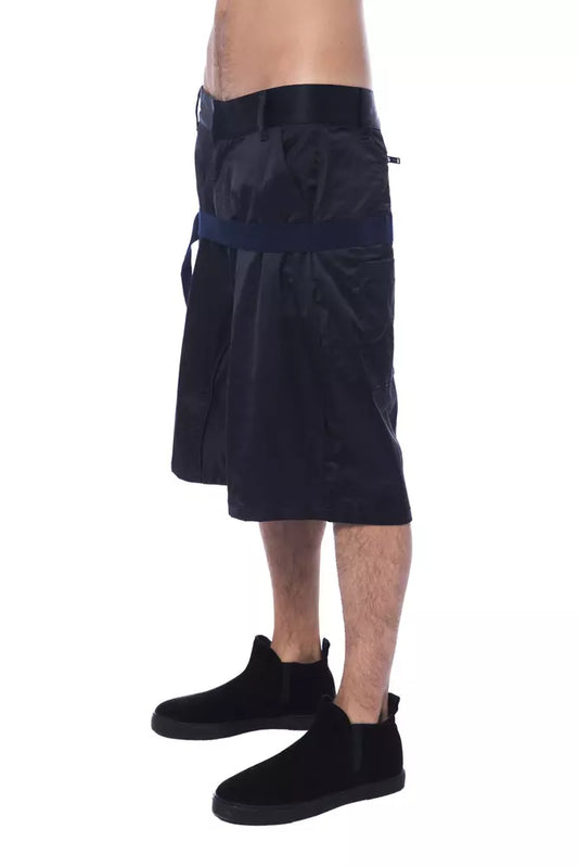 Black Cotton Men Short