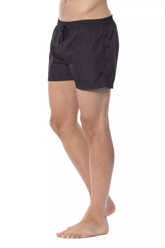 Black Polyester Men's Swimshorts