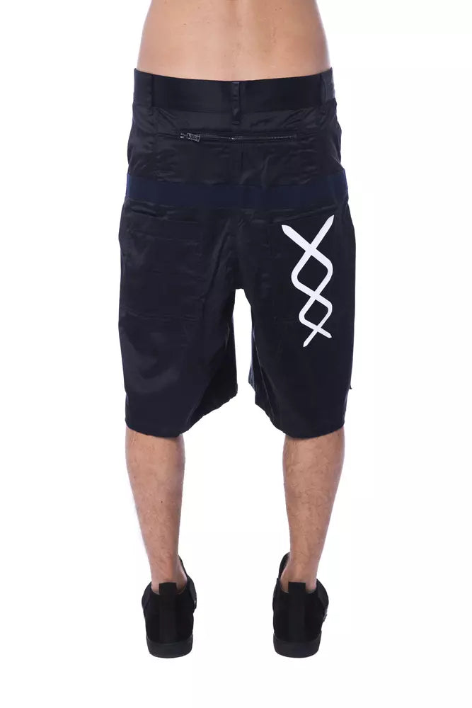 Black Cotton Men Short