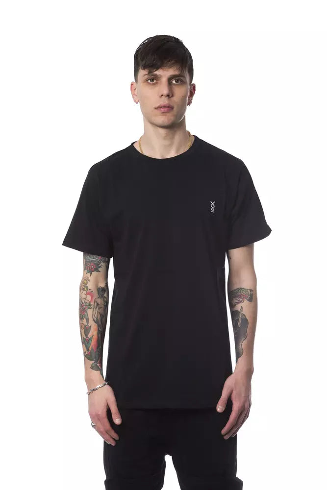 Black Cotton Men T-Shirt