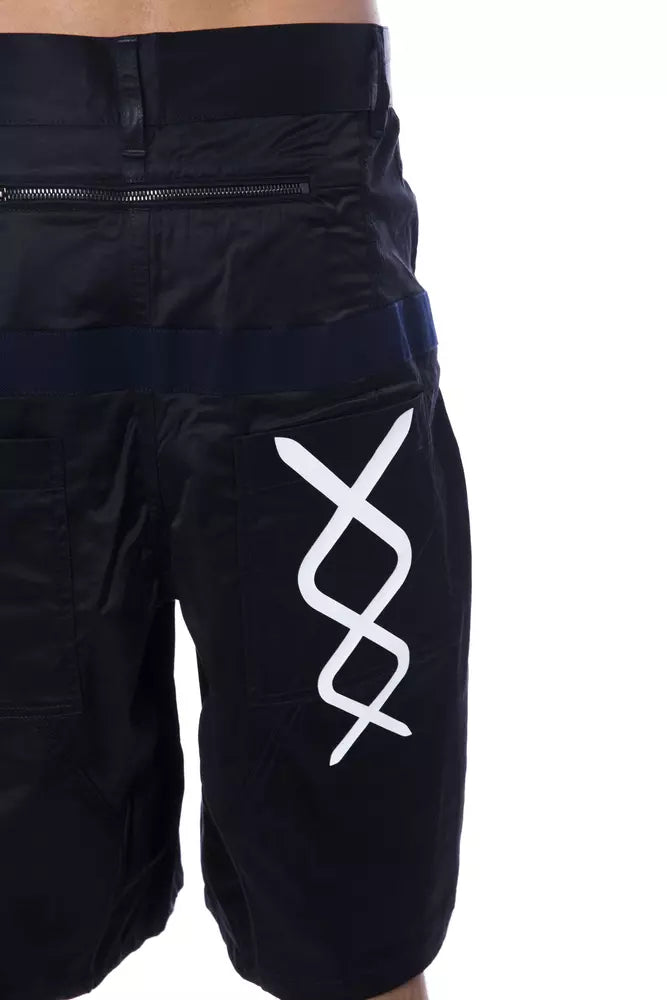 Black Cotton Men Short