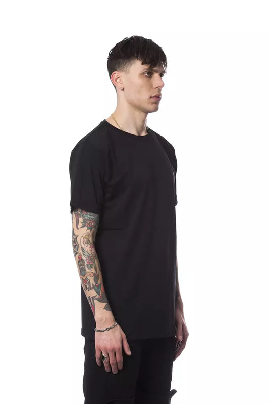 Black Cotton Men T-Shirt