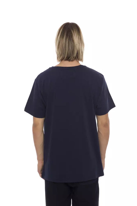 Blue Cotton Men T-Shirt