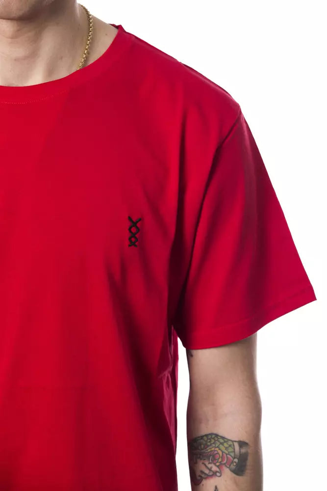 Red Cotton Men T-Shirt