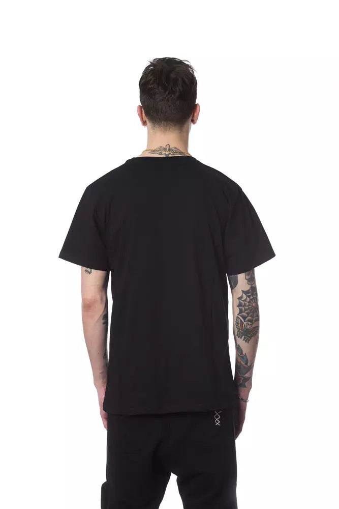 Black Cotton Men T-Shirt