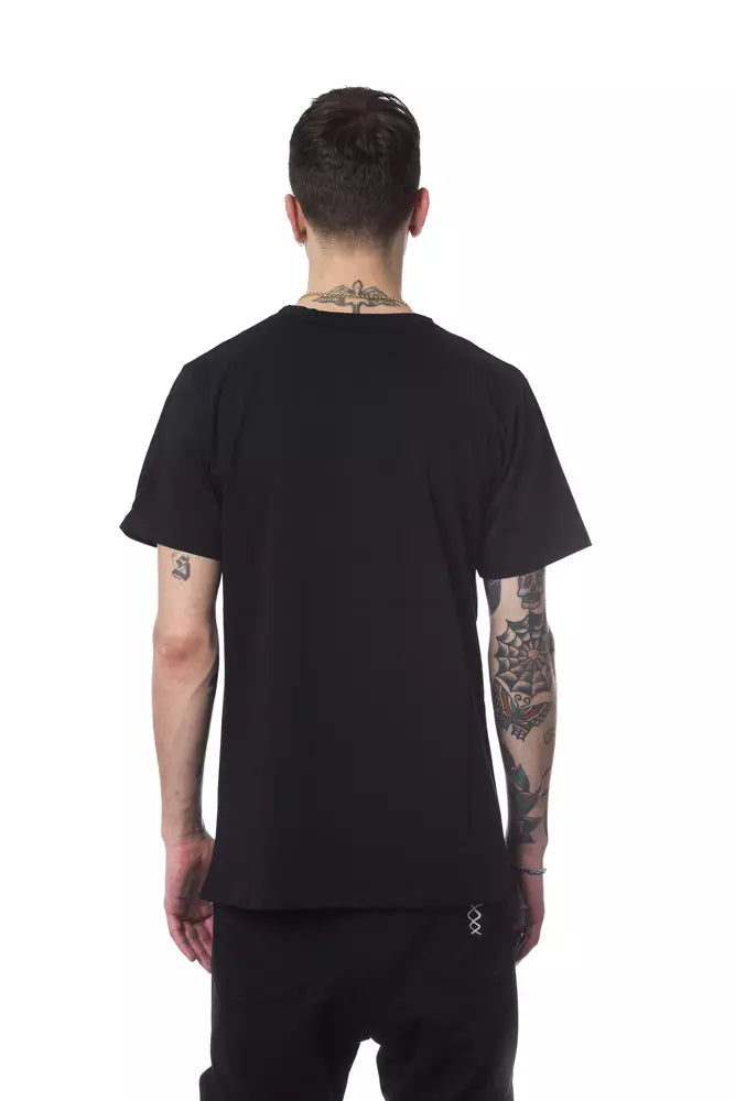 Black Cotton Men T-Shirt