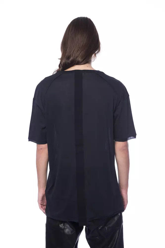 Black Cotton Men T-Shirt