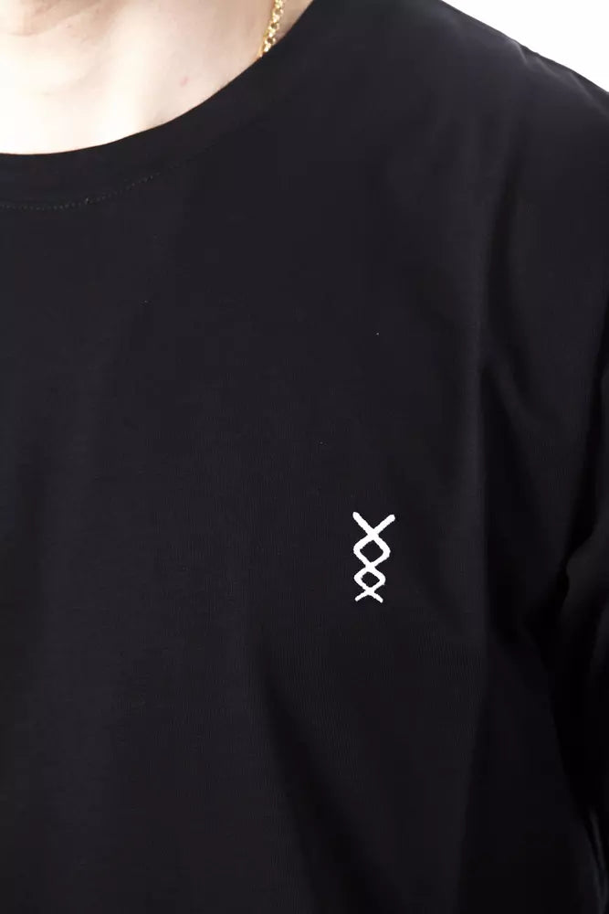 Black Cotton Men T-Shirt