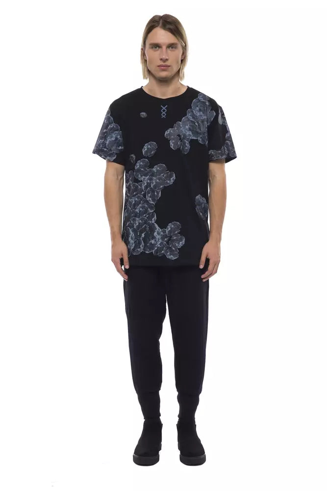 Black Cotton Men T-Shirt