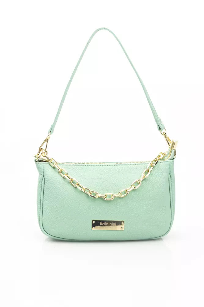 Green Leather Women Shoulder Bag