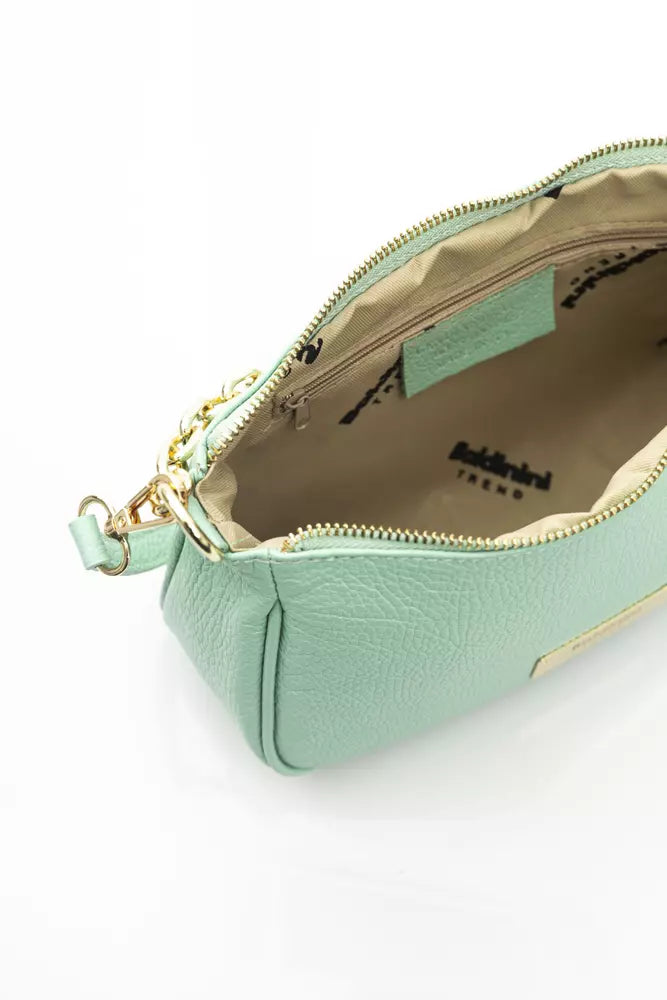Green Leather Women Shoulder Bag