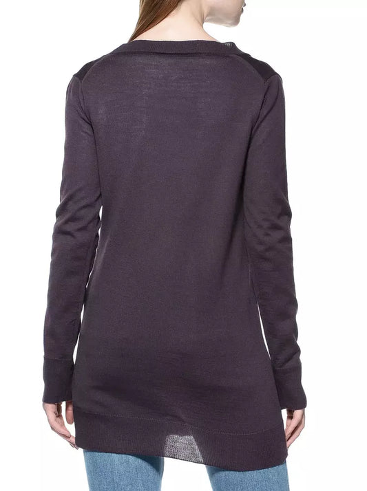 Violet Wool Women Cardigan