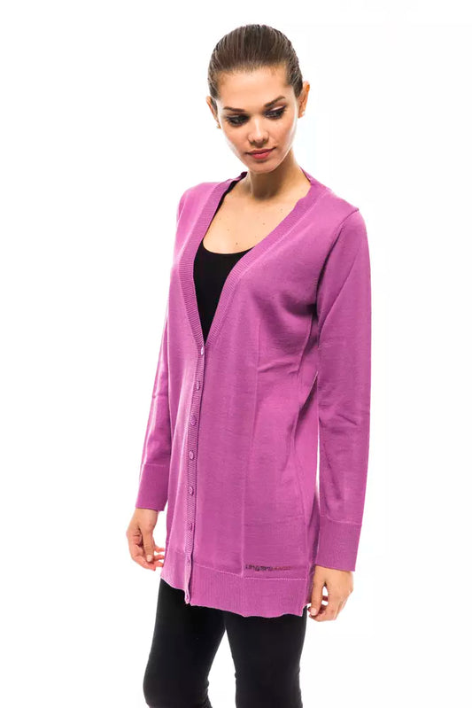 Violet Wool Women Cardigan