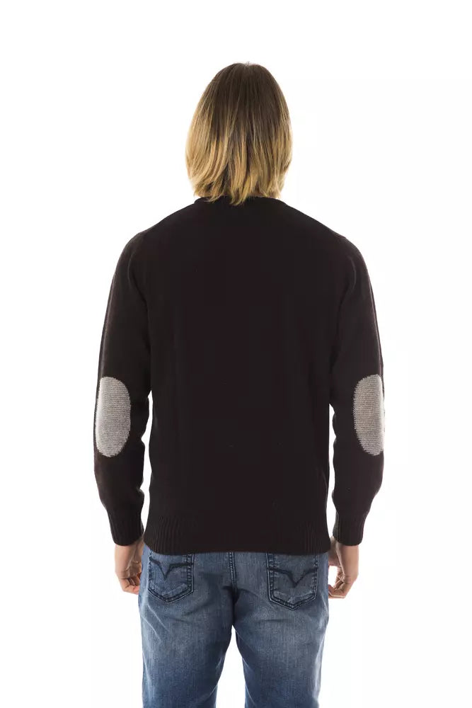 Brown Wool Men Sweater