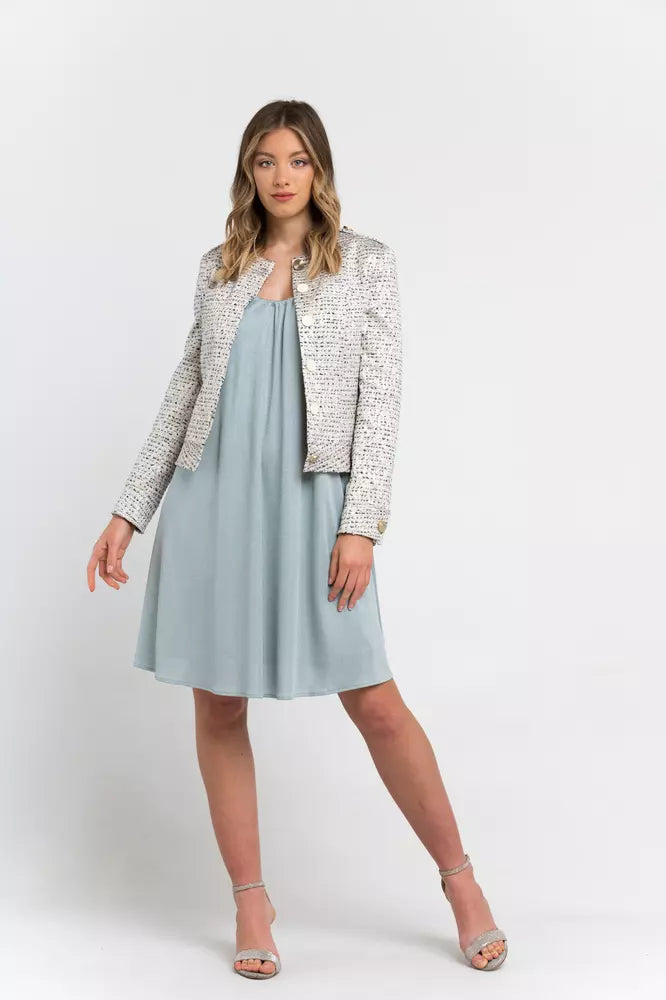Beige Cotton Women Blazer