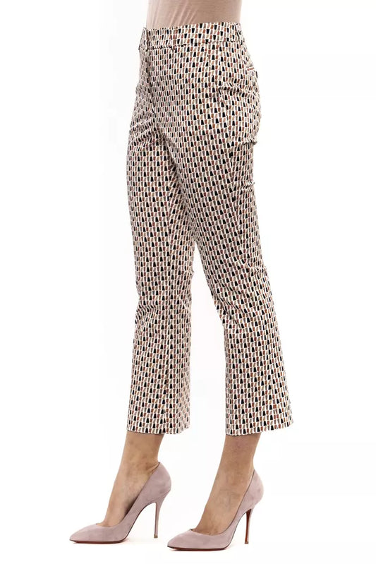 Multicolor Cotton Women Trouser