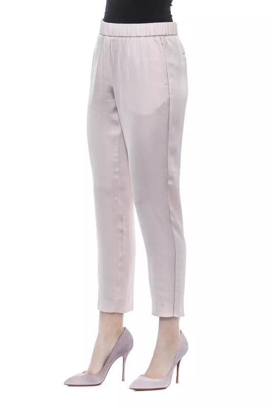 Pink Viscose Women Pant