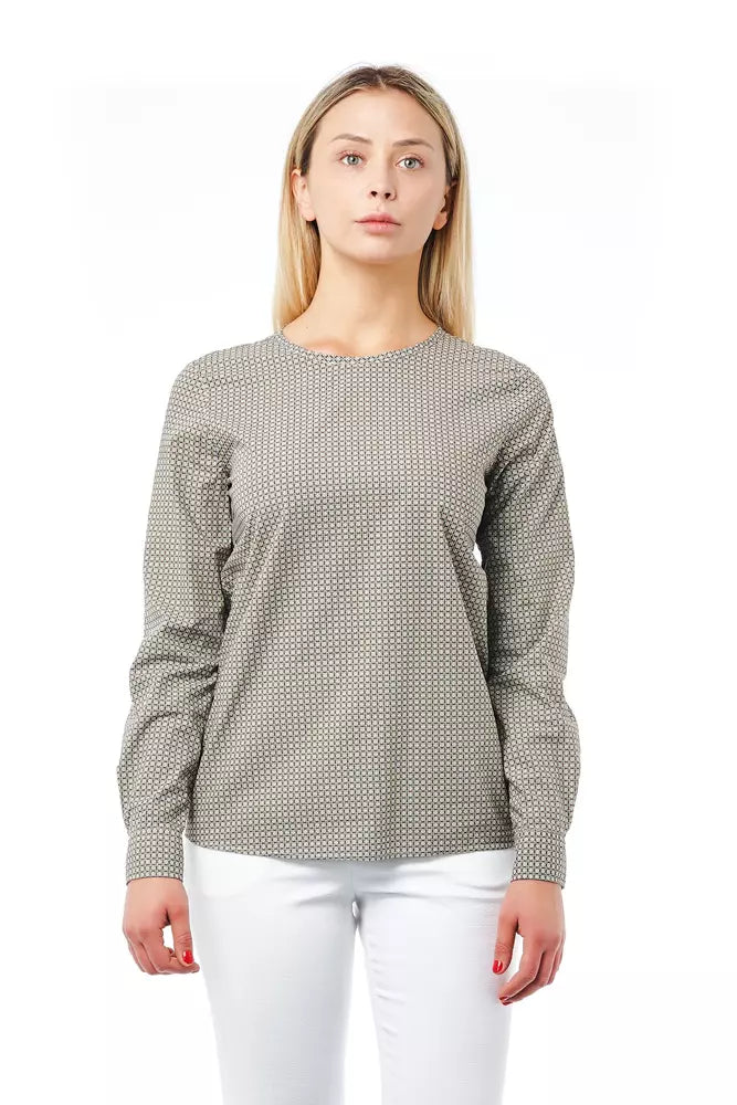 Green Cotton Women Shirt