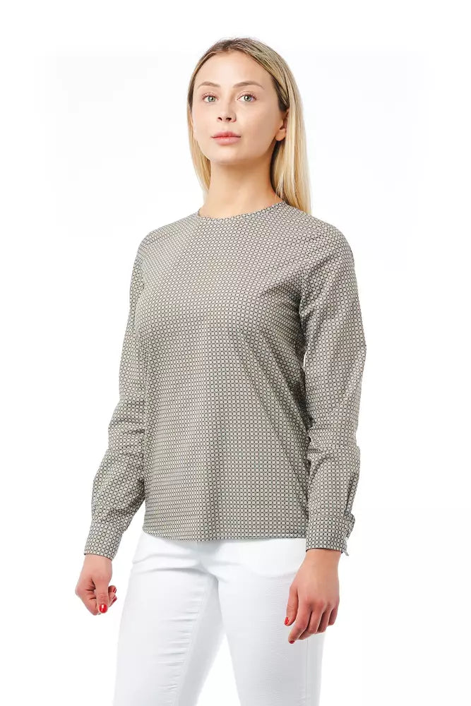 Green Cotton Women Shirt