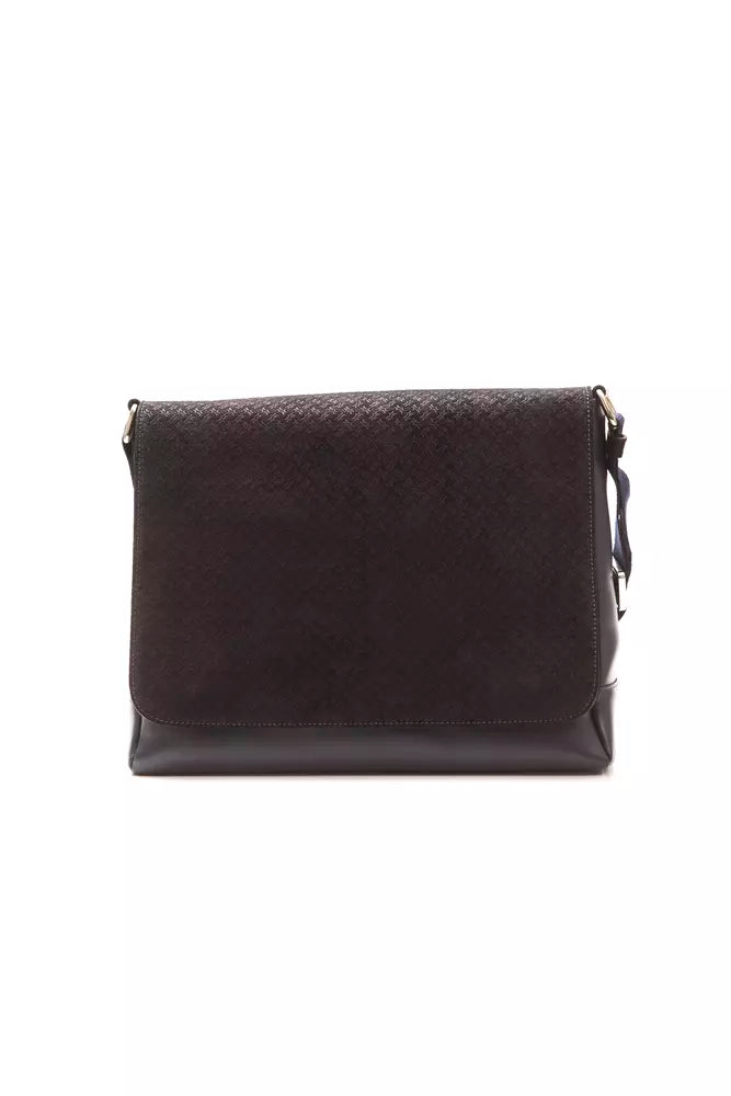 Blue Leather Men Messenger