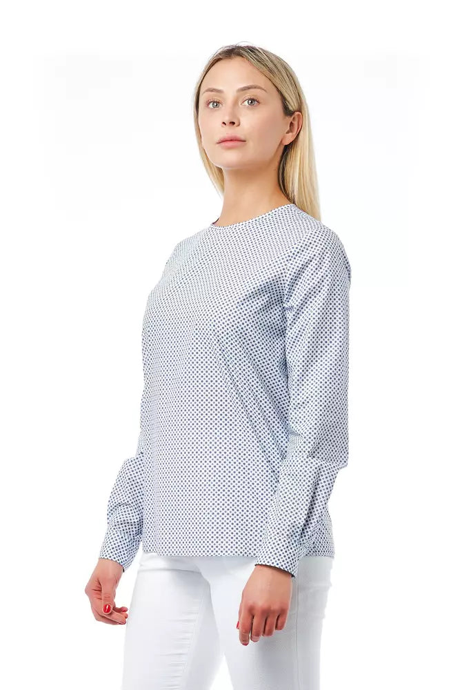 Light-blue Cotton Women Blouse