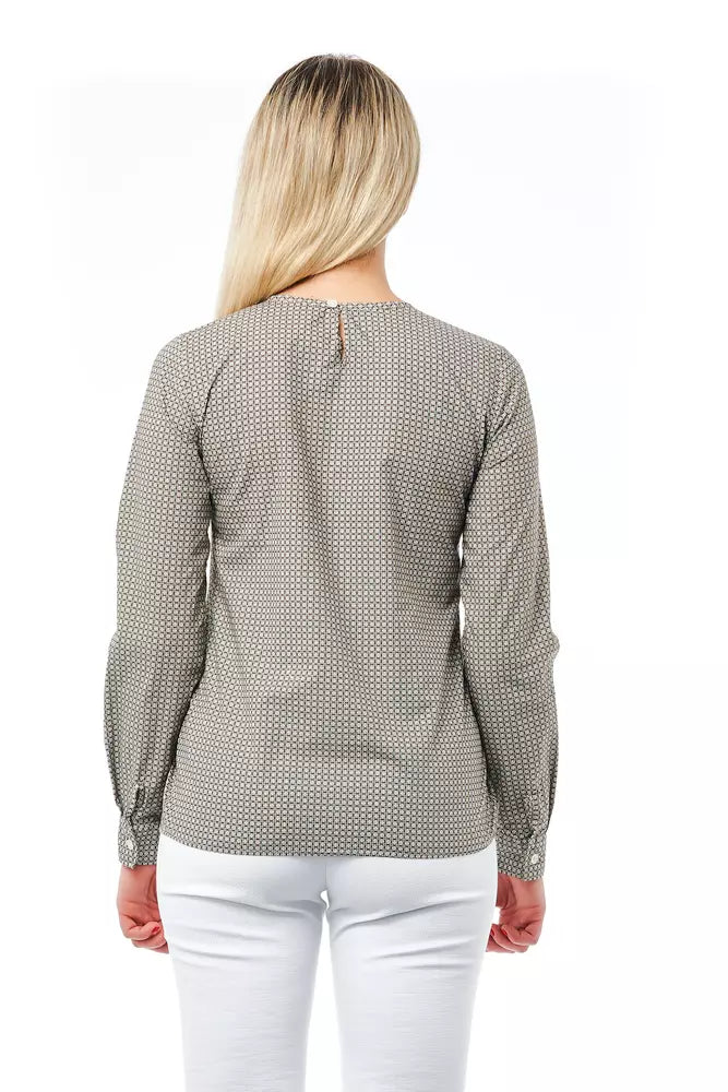 Green Cotton Women Shirt