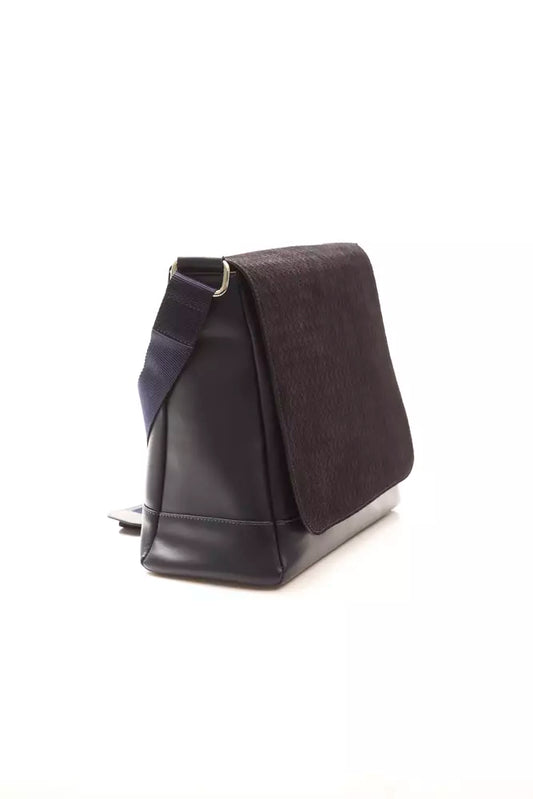 Blue Leather Men Messenger