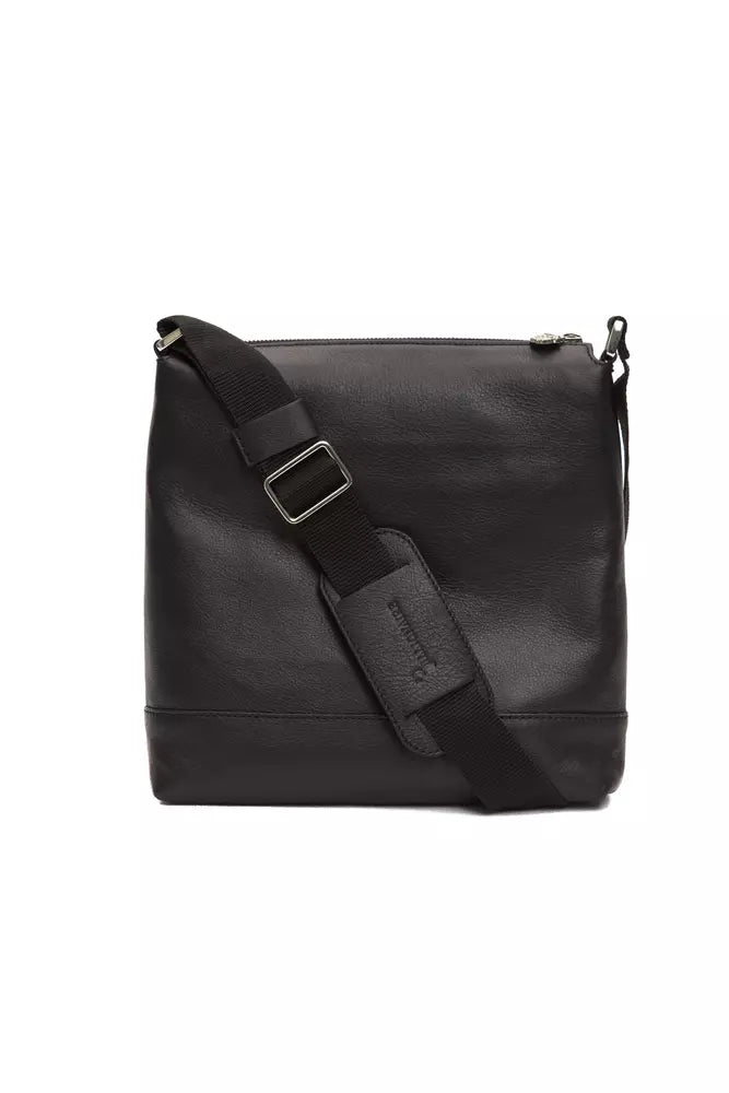 Black Leather Men Shoulder Bag