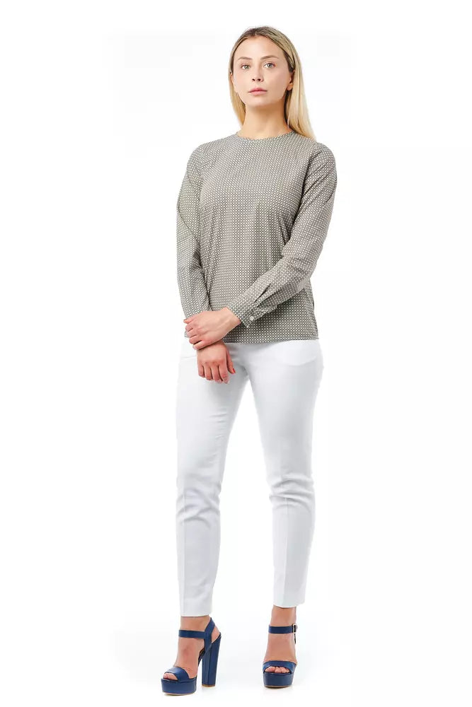 Green Cotton Women Shirt