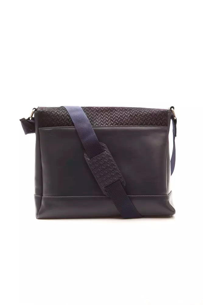 Blue Leather Men Messenger